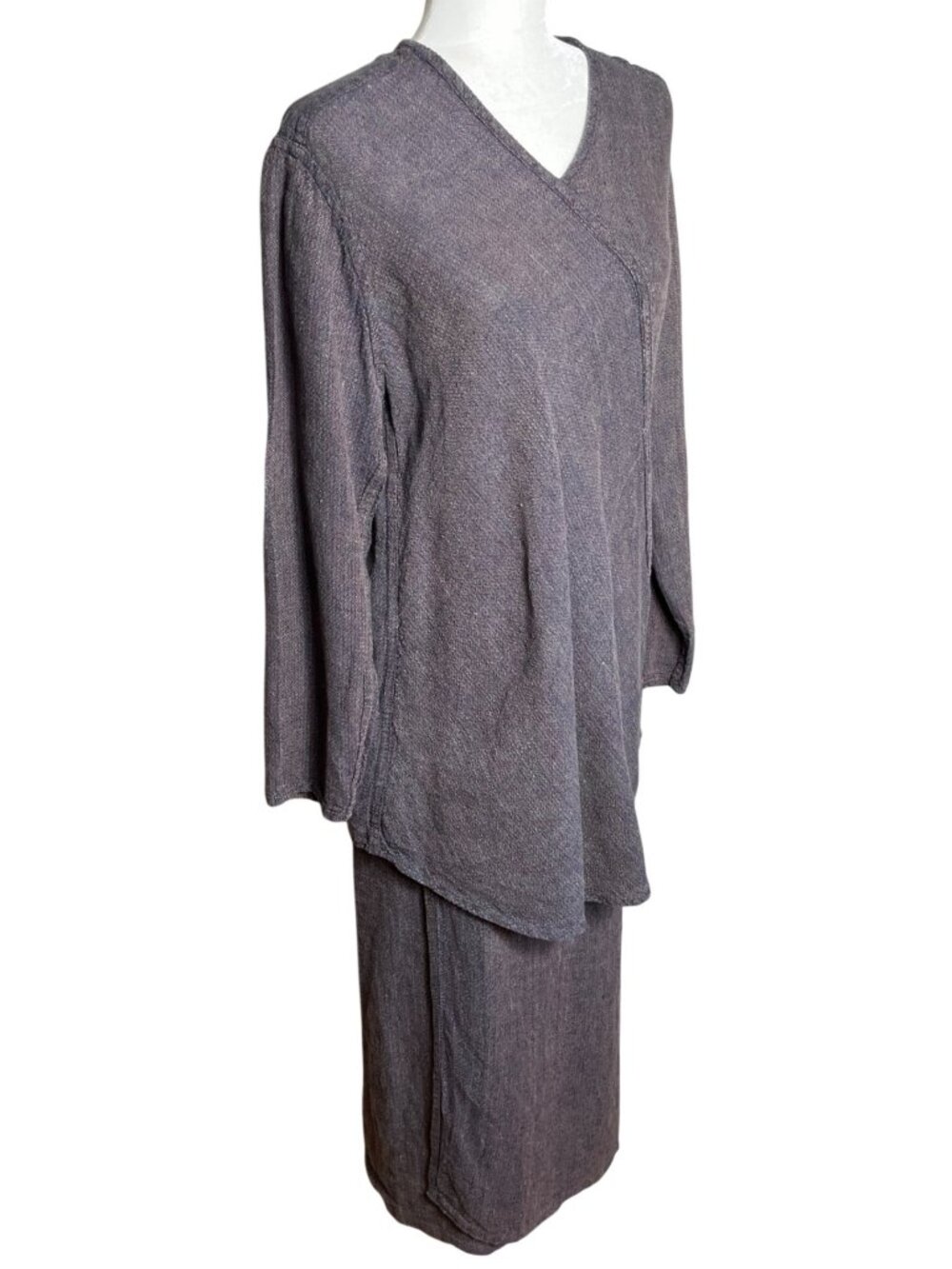 Flax Jeanne Engelhart Linen 2 Pc Set Lagenlook Scandi Boho Artist Earthy Women S